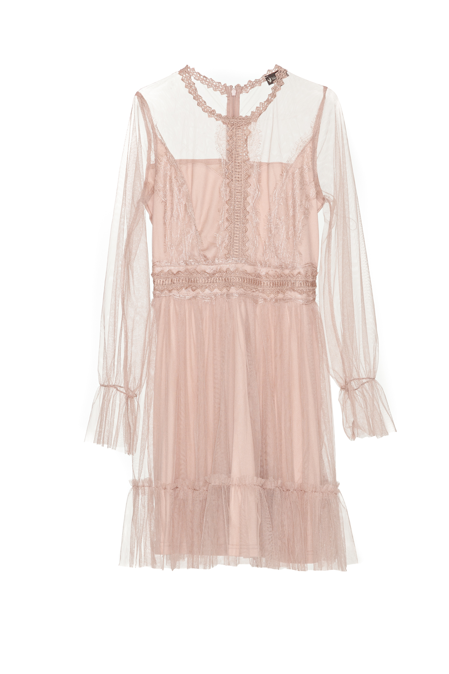 Vero Milano sheer nude lace dress | Veromilano Fashion Shop